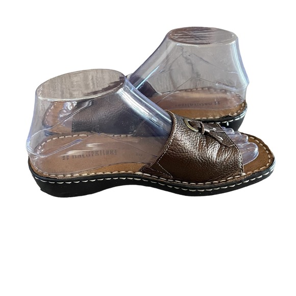 Naturalizer Women’s Brown Leather Slide Sandals Size 6 - Picture 5 of 10